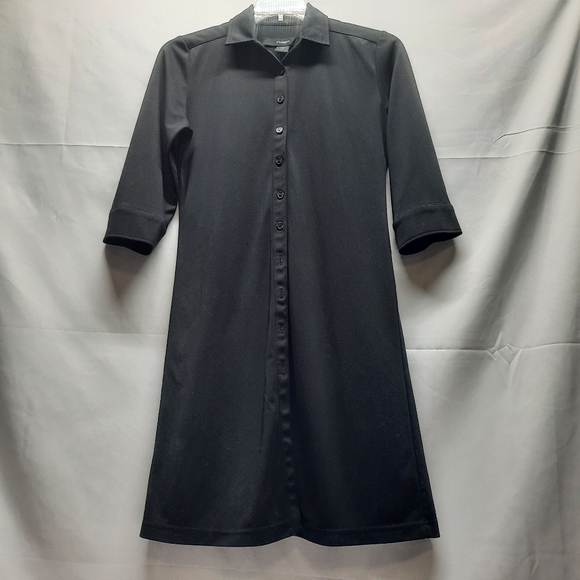 Vtg 90s Express Button Down Knee Length 3/4 sleeve Shirt/Dress 11/12 - Picture 1 of 8